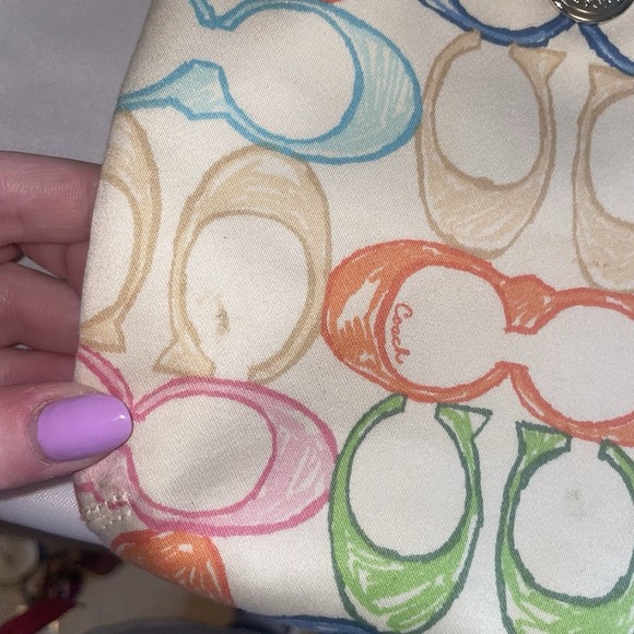 Coach Signature C Pastel Rainbow Scribble Swingpack Crossbody Bag Purse Y2K - Picture 3 of 14